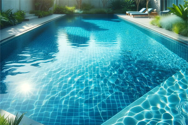 Clear swimming pool water